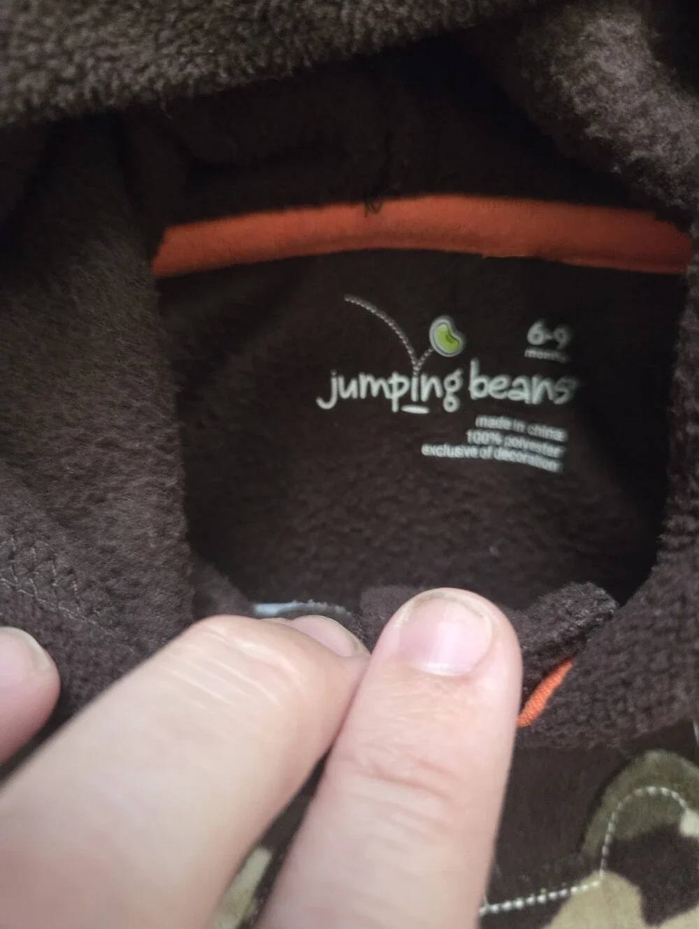 Twins! Jumping Beans Boys 6/9M Fleece Rompers